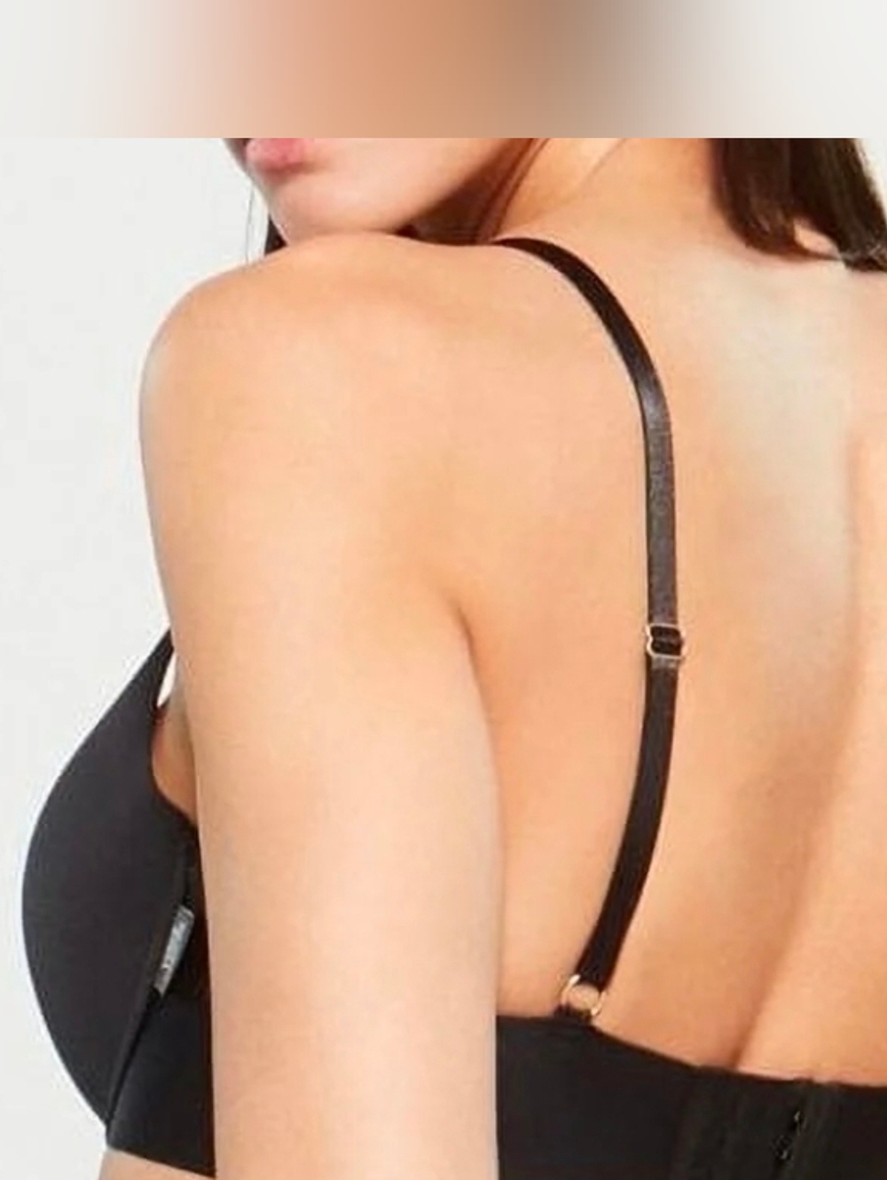 2 Vince Camuto Women's  Demi Cup Bra, Black and gray, Size 36B
